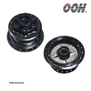 Suzuki Rear Hub (ดุมหลัง รถมอเตอร์ไซค์) new — TS100-125 6รู (เก่า),สีดำ